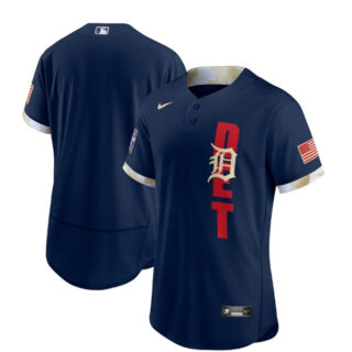 Detroit Tigers Blank 2021 Navy All-Star Flex Base Stitched MLB Jersey