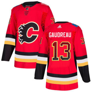 Flames 13 Johnny Gaudreau Red Drift Fashion Adidas Jersey