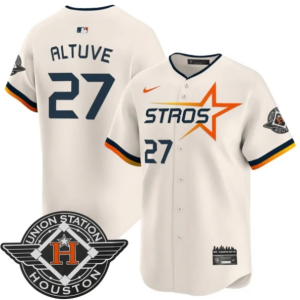 Men's Houston Astros 2025 City Connect Vapor Premier Limited Jersey All Stitched Cream Jose Altuve #27