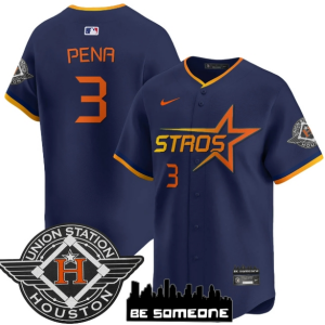 Men's Houston Astros 2025 City Connect Vapor Premier Limited Jersey All Stitched Navy Jeremy Pena #3