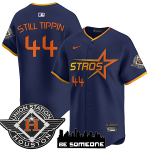 Men's Houston Astros 2025 City Connect Vapor Premier Limited Jersey All Stitched Navy Still Tippin #44