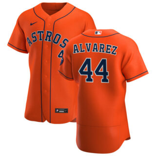 Houston Astros #44 Yordan Alvarez Men's Nike Orange Alternate 2020 Authentic Team MLB Jersey