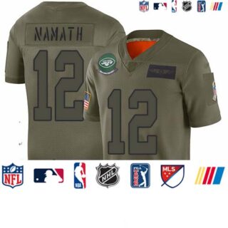 Jets #12 Joe Namath Camo Men's Stitched Football Limited 2019 Salute To Service Jersey