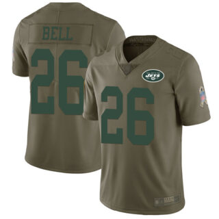 Jets #26 Le'Veon Bell Olive Women's Stitched Football Limited 2017 Salute to Service Jersey
