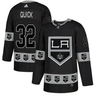 Kings 32 Jonathan Quick Black Team Logos Fashion Adidas Jersey