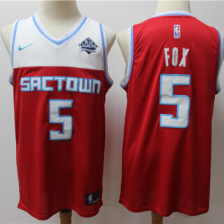 Kings 5 De'Aaron Fox Red 2019 20 City Edition Nike Swingman Jersey