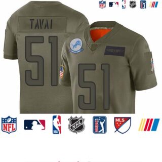 Lions #51 Jahlani Tavai Camo Men's Stitched Football Limited 2019 Salute To Service Jersey