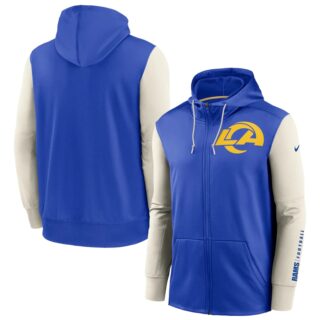 Los Angeles Rams Royal Bone Fan Gear Mascot Performance Full-Zip Hoodie