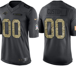 MEN'S CAROLINA PANTHERS ANTHRACITE CUSTOMIZED CAMO 2016 SALUTE TO SERVICE JERSEY