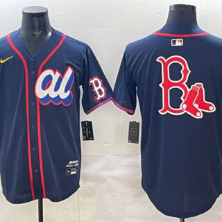 Men's American League Boston Red Sox Team Big Logo Navy 2025 All-Star Edition Limited Stitched Baseball Jersey