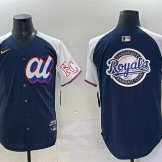 Men's American League Kansas City Royals Team Big Logo Navy Alternate 2025 All-Star Edition Limited Stitched Baseball Jersey