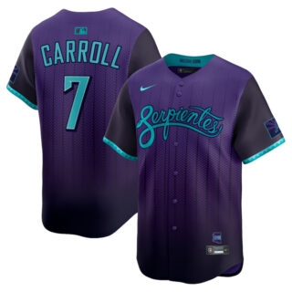 Men's Arizona Diamondbacks #7 Corbin Carroll Purple 2025 City Connect Limited Stitched Baseball Jersey