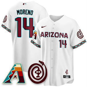 Men's Arizona Diamondbacks City Connect Concept Jersey V2 All Stitched Gabriel Moreno #14