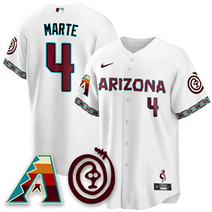 Men's Arizona Diamondbacks City Connect Concept Jersey V2 All Stitched Ketel Marte #4