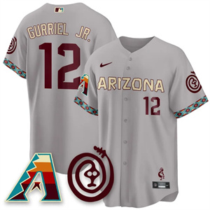 Men's Arizona Diamondbacks City Connect Concept Jersey V2 All Stitched Lourdes Gurriel Jr. #12