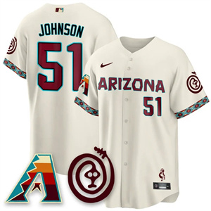 Men's Arizona Diamondbacks City Connect Concept Jersey V2 All Stitched Randy Johnson #51
