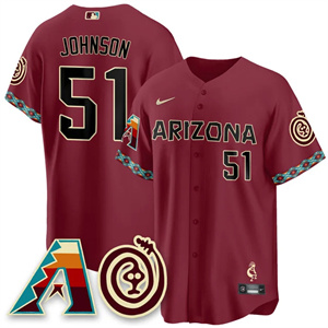 Men's Arizona Diamondbacks City Connect Concept Jersey V2 All Stitched Randy Johnson #51