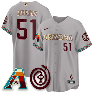 Men's Arizona Diamondbacks City Connect Concept Jersey V2 All Stitched Randy Johnson #51