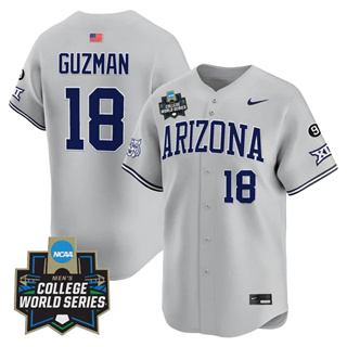 Men's Arizona Wildcats #18 Adonys Guzman 2025 World Series Vapor Premier Limited Jersey All Stitched