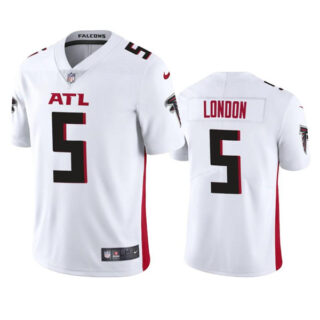 Men's Atlanta Falcons #5 Drake London White NFL Draft Vapor Untouchable Limited Stitched Jersey