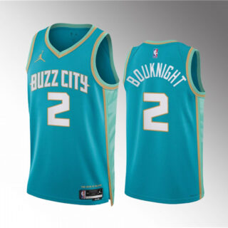 Men's Charlotte Hornets #2 James Bouknight Teal 2023 24 City Edition Stitched Basketball Jersey