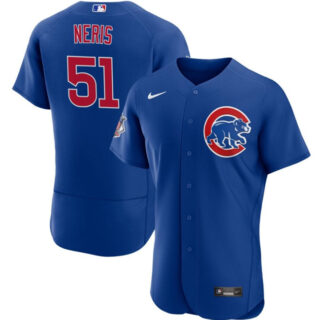 Men's Chicago Cubs #51 Hector Neris Blue Flex Base Stitched Baseball Jersey