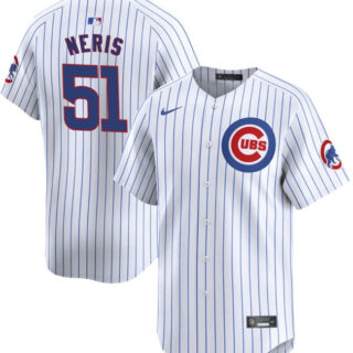 Men's Chicago Cubs #51 Hector Neris White Cool Base Stitched Baseball Jersey