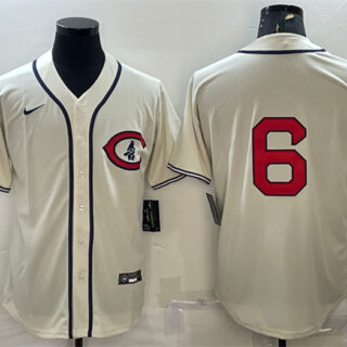 Men's Chicago Cubs #6 Zach McKinstry 2022 Cream Field Of Dreams Cool Base Stitched Baseball Jersey