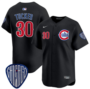 Men's Chicago Cubs Blue Alternate Vapor Premier Limited baseball Jersey All Stitched Black #30 Kyle Tucker