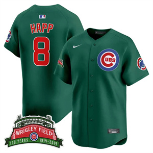 Men's Chicago Cubs Wrigley Field Style Vapor Premier Limited Jersey All Stitched Ian Happ #8