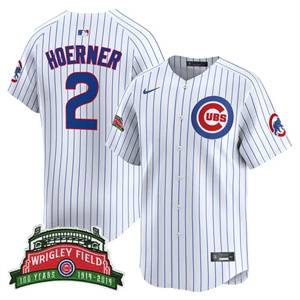 Men's Chicago Cubs Wrigley Field Style Vapor Premier Limited Jersey All Stitched Nico Hoerner #2