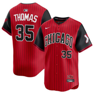 Men's Chicago White Sox #35 Frank Thomas Red Black 2025 City Connect Limited Stitched Baseball Jersey