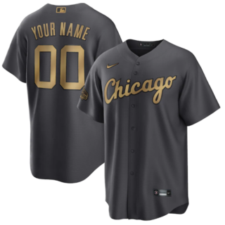 Men's Chicago White Sox Active Player Custom 2022 All-Star Charcoal Cool Base Stitched Baseball Jersey