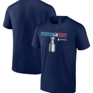 Men's Colorado Avalanche Navy 2022 Stanley Cup Champions Celebration T-Shirt