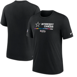 Men's Dallas Cowboys 2022 Black Crucial Catch Performance T-Shirt