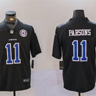 Men's Dallas Cowboys #11 Micah Parsons Black Throwback With Patch Vapor Untouchable Limited Stitched Football Jersey