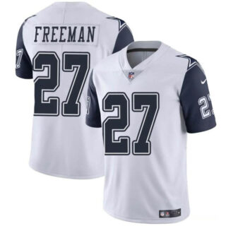 Men's Dallas Cowboys #27 Royce Freeman White Color Rush Limited Stitched Football Jersey
