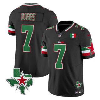 Men's Dallas Cowboys #7 Trevon Diggs 2024 Mexico Black F.U.S.E. Stitched Football Jersey