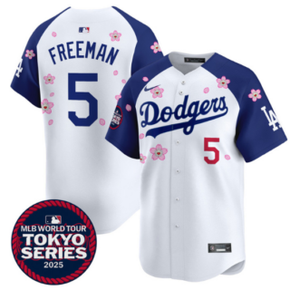 Men's Dodgers Tokyo Series 2025 Vapor Premier Limited Jersey Stitched Alternate Freddie Freeman #5
