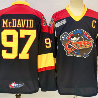Men's Edmonton Oilers #97 Connor McDavid Black 2024-25 With C Patch Heritage Classic Primegreen Stitched Jersey