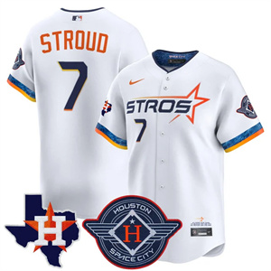 Men's Houston Astros 2025 City Connect Texas Patch Vapor Premier Limited Jersey All Stitched CJ Stroud #7
