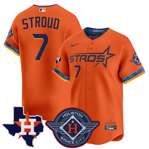 Men's Houston Astros 2025 City Connect Texas Patch Vapor Premier Limited Jersey All Stitched CJ Stroud #7