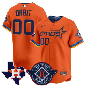 Men's Houston Astros 2025 City Connect Texas Patch Vapor Premier Limited Jersey All Stitched Orbit #00