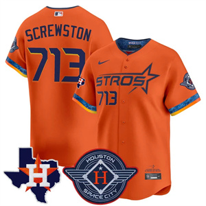 Men's Houston Astros 2025 City Connect Texas Patch Vapor Premier Limited Jersey All Stitched Screwston #713