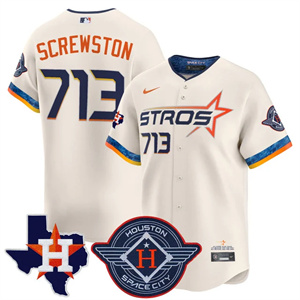 Men's Houston Astros 2025 City Connect Texas Patch Vapor Premier Limited Jersey All Stitched Screwston #713