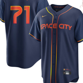 Men's Houston Astros #71 Josh Hader 2022 Navy Blue City Connect Cool Base Stitched Jersey