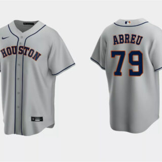 Men's Houston Astros #79 JoseAbreu Grey Cool Base Stitched Jersey