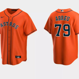 Men's Houston Astros #79 JoseAbreu Orange Cool Base Stitched Jersey