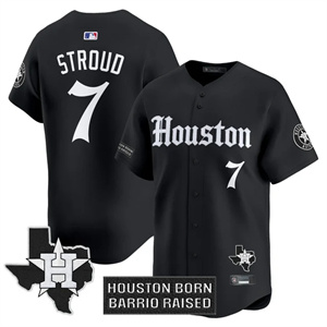 Men's Houston Astros 'Gothic Edition' Vapor Premier Limited Jersey V2 All Stitched CJ Stroud #7