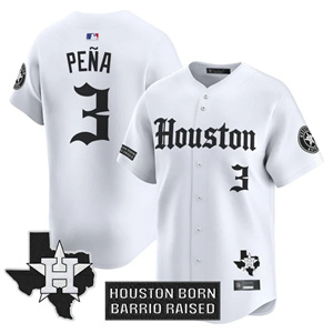 Men's Houston Astros 'Gothic Edition' Vapor Premier Limited Jersey V2 All Stitched Jeremy Pena #3